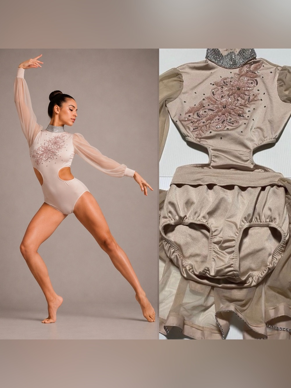 Kelle Starlet Competition Solo Costume Blush contemporary lyrical 2 piece SA